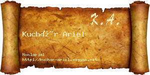 Kuchár Ariel névjegykártya